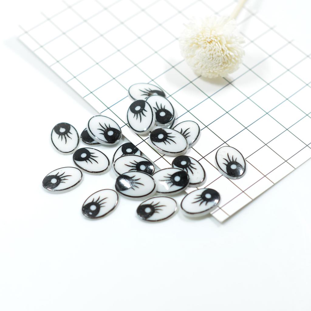 Art Craft Eyes - Yeux plats ovales en plastique de
