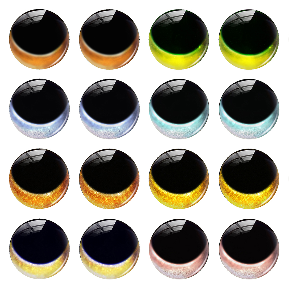 Art Craft Eyes - Cabochon en verre rond fait main,