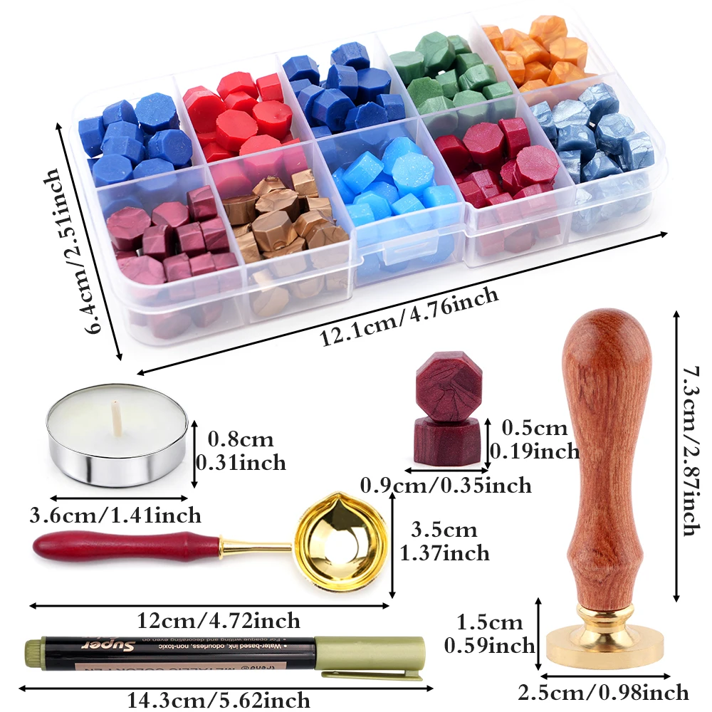 Batik Wax Kit - Kit de cire à cacheter colorée,