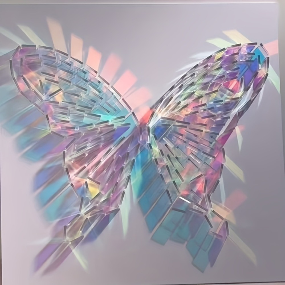 Art Craft Materials - Tuiles miroir en acrylique irisées 30x30mm,