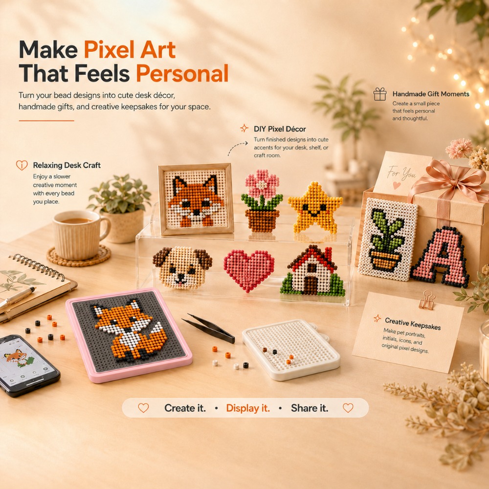 Art Craft Materials - Tableau lumineux LED intelligent à perles,