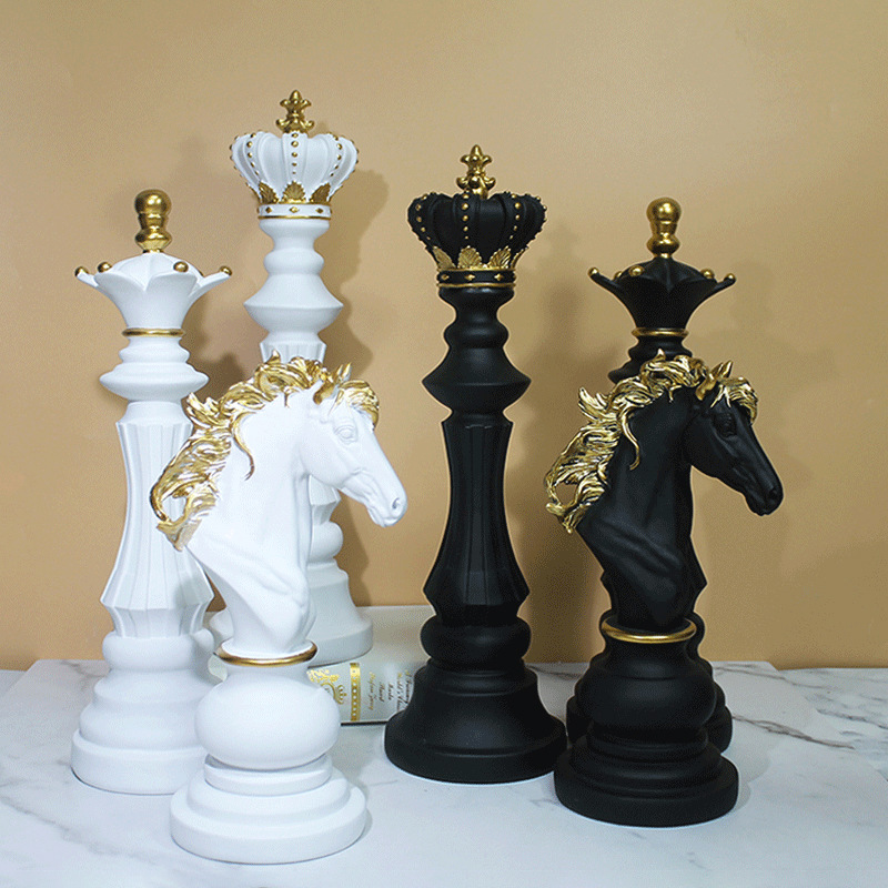 Queen Art Craft - Ornements de table d'échecs roi d'échecs