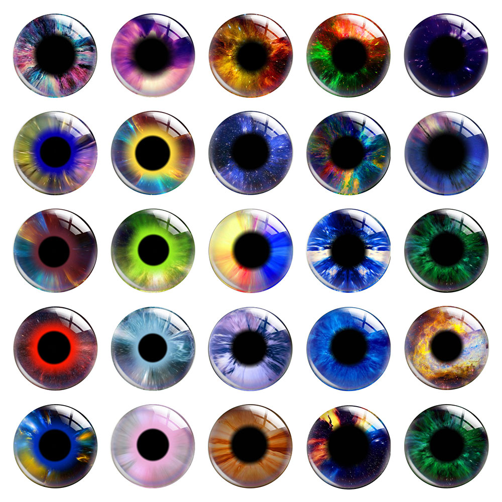 Art Craft Eyes - Cabochon en verre rond à dos