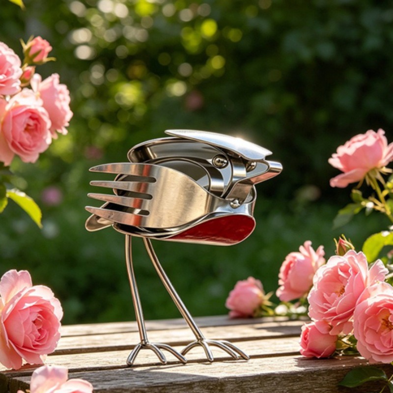 Art And Craft Recycle - Sculpture d'oiseau Robin en métal recyclé,