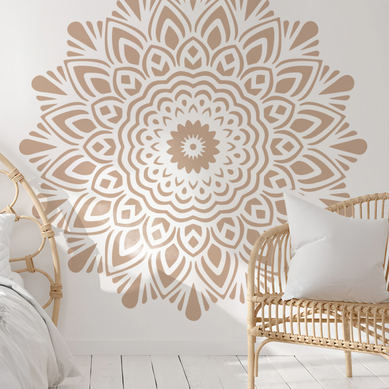 Art Craft Furniture - Grand pochoir de peinture Mandala, diamètre