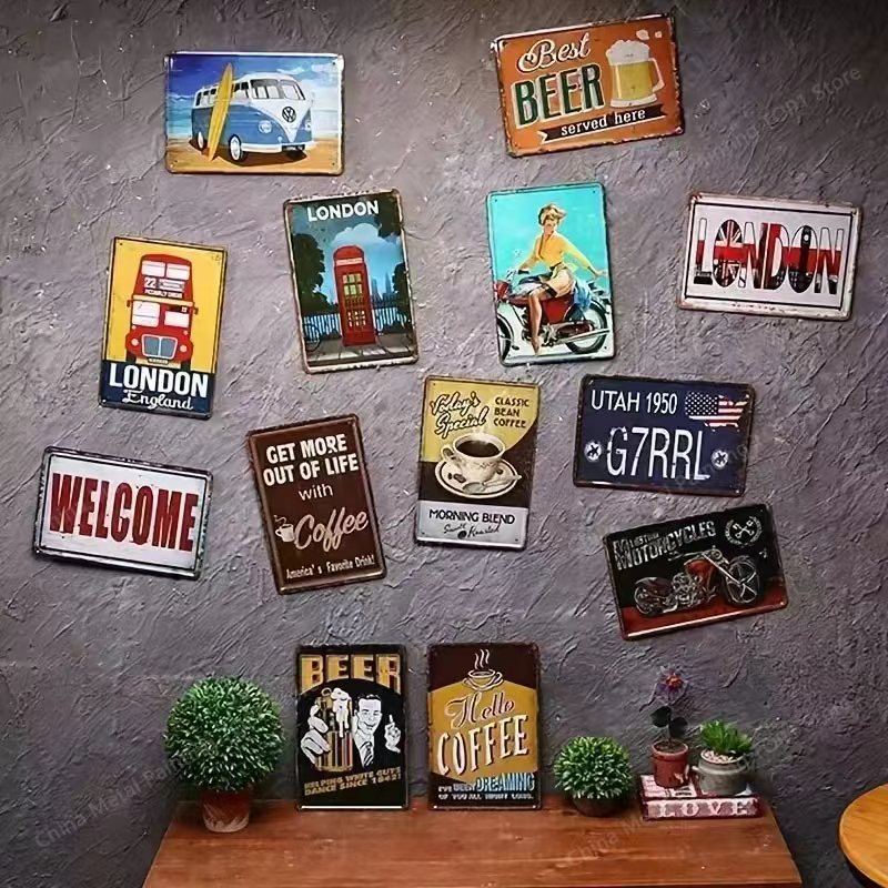 Panneau Métallique Vintage 2D, - Art Craft Club avis et prix