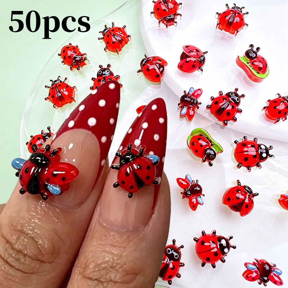 50 pièces de mini-breloques 3D - Art Craft Ladybug avis et prix