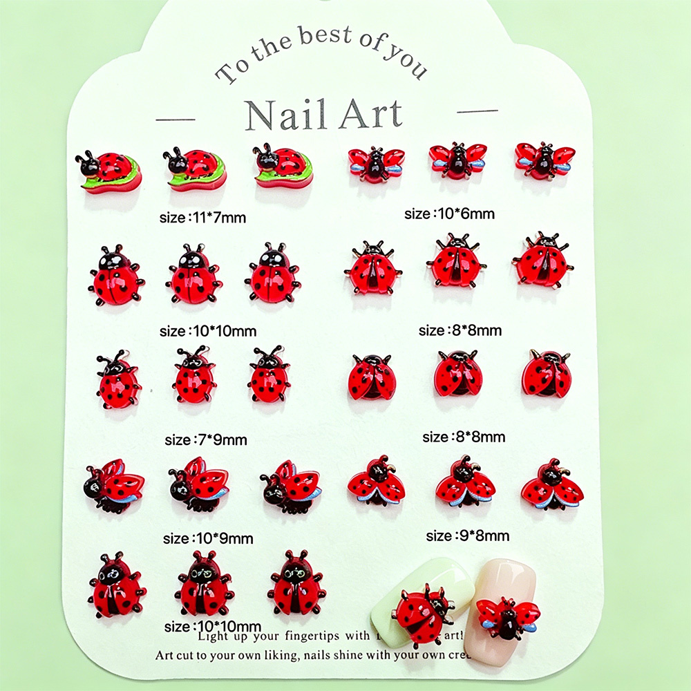 50 pièces de mini-breloques 3D - Art Craft Ladybug avis et prix