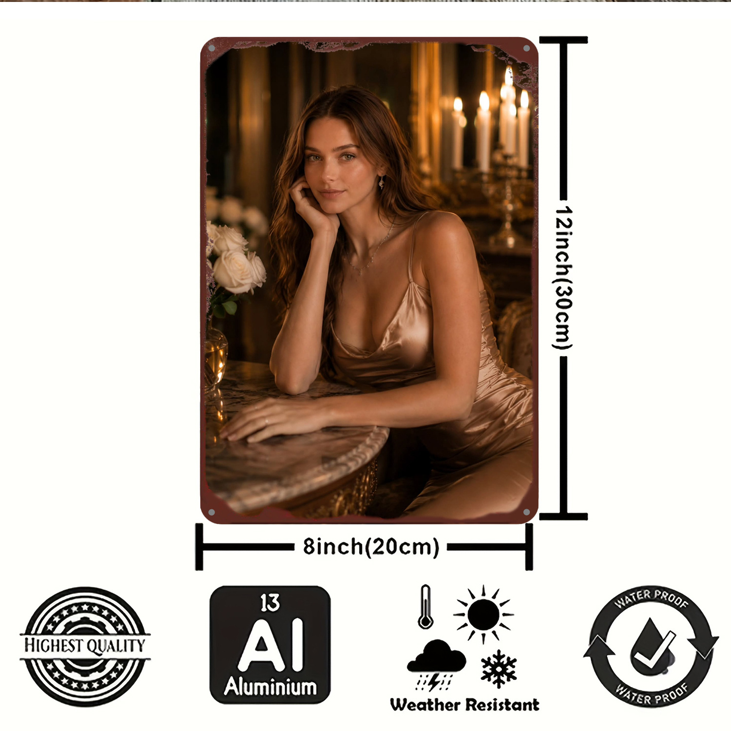 Panneau métallique vintage 2D, - Art Craft Club avis et prix