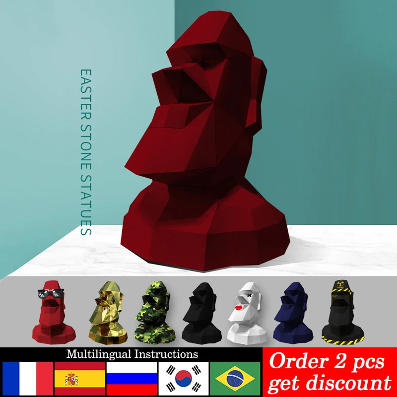 Décoration Moai de l'île de Pâ - Art Craft Easter avis et prix