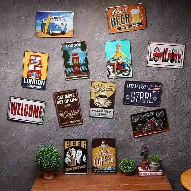 Plaque Métallique Vintage 2D,  - Art Craft Club avis et prix