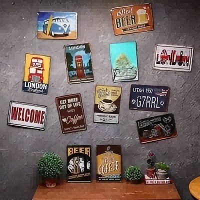 Panneau métallique vintage 2D, - Art Craft Club avis et prix