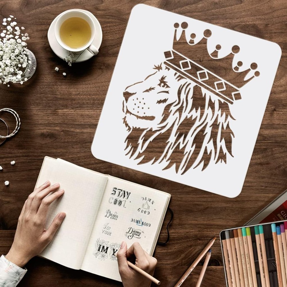 2 pochoirs de dessin Lion King - Queen Art Craft avis et prix